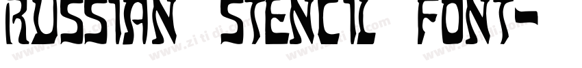 Russian Stencil Font字体转换